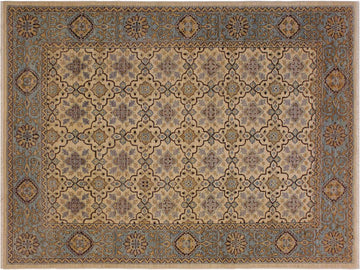 A09044, 510"x 710",Transitional                  ,6x8,Natural,LT. BLUE,Hand-knotted                  ,Pakistan   ,100% Wool  ,Rectangle  ,652671173783